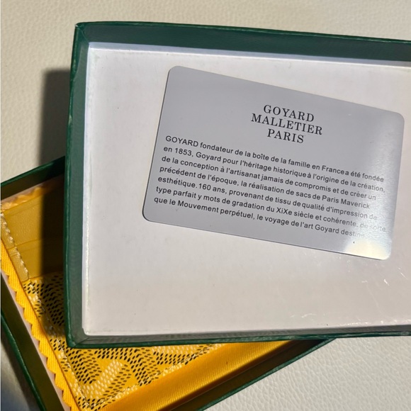 Goyard Saint Sulpice Mustard Yellow Card Holder - Picture 4 of 5